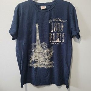 France Authentique Eiffel Tower Graphic T-Shirt Size M